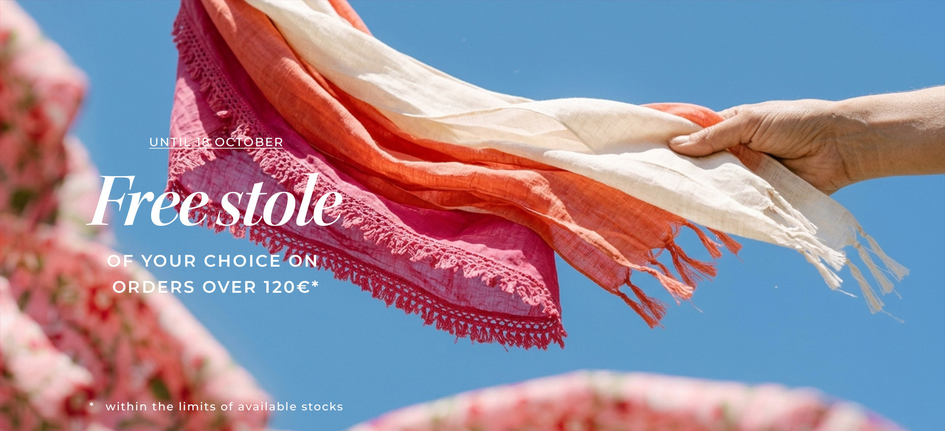 promotional-image-offering-a-free-fringed-linen-like-wrap--in-choice-of-pink-coral-or-cream--with-a-purchase-of-150-or-more-valid-until-october-18th-