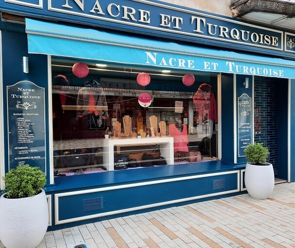 Store NACRE ET TURQUOISE
