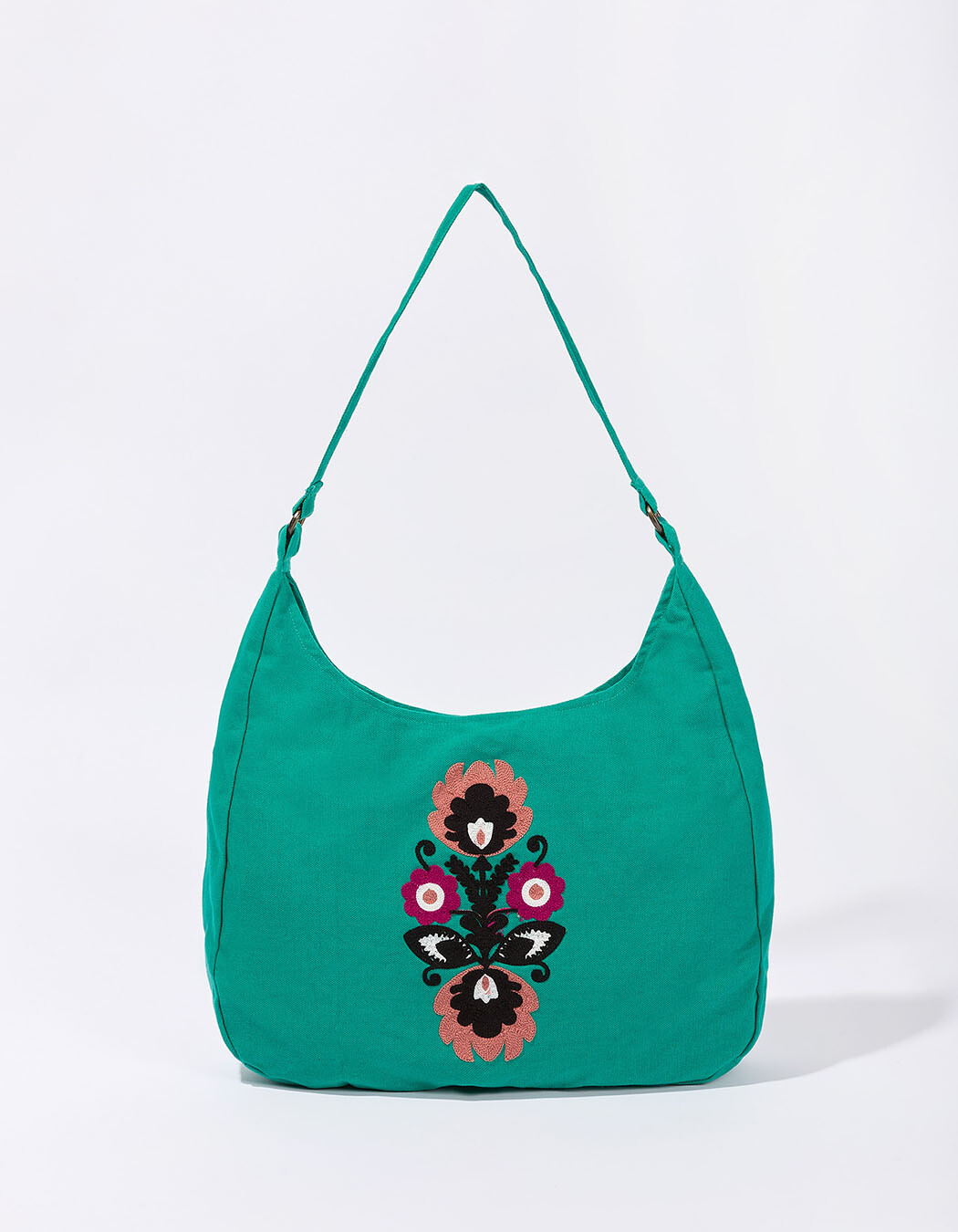 Embroidered cotton satchel bag femme La Fiancée