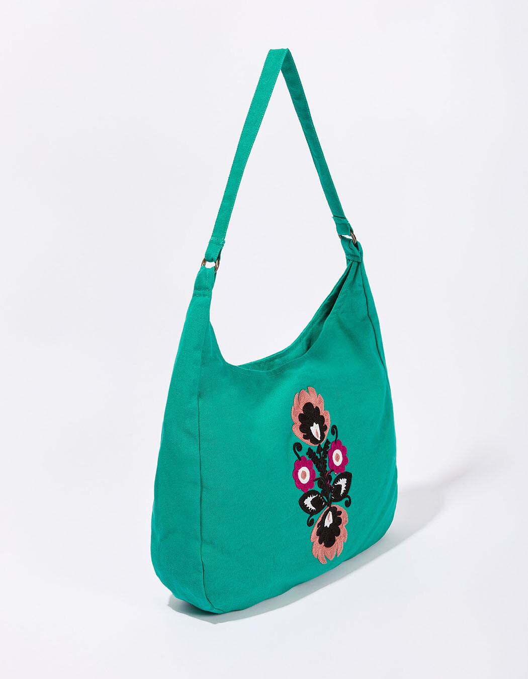 Embroidered cotton satchel bag femme La Fiancée