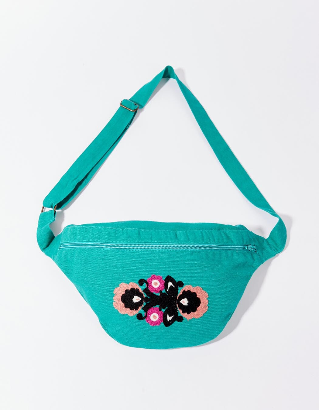 Embroidered cotton belt bag femme La Fiancée