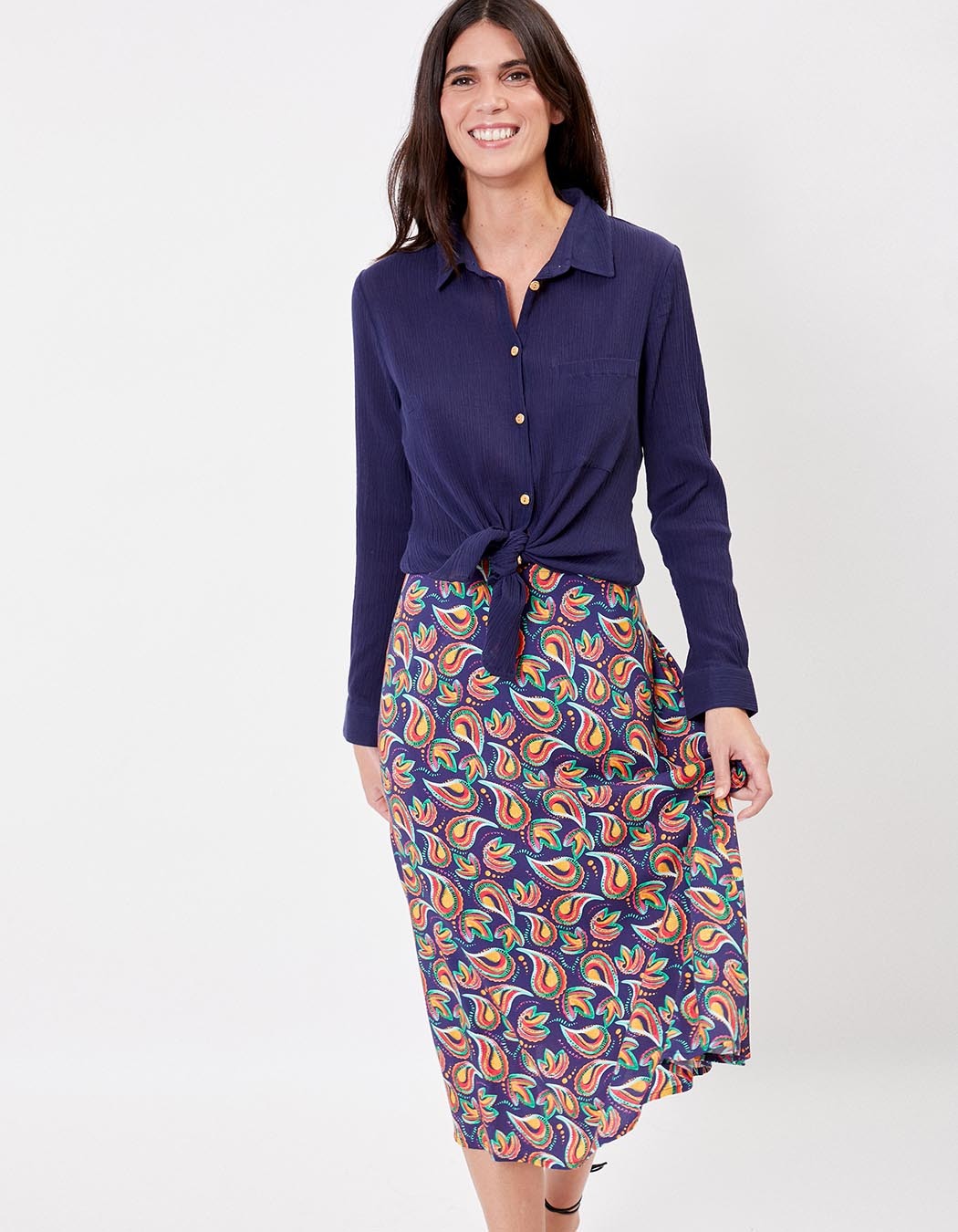 Straight organic cotton shirt femme La Fiancée