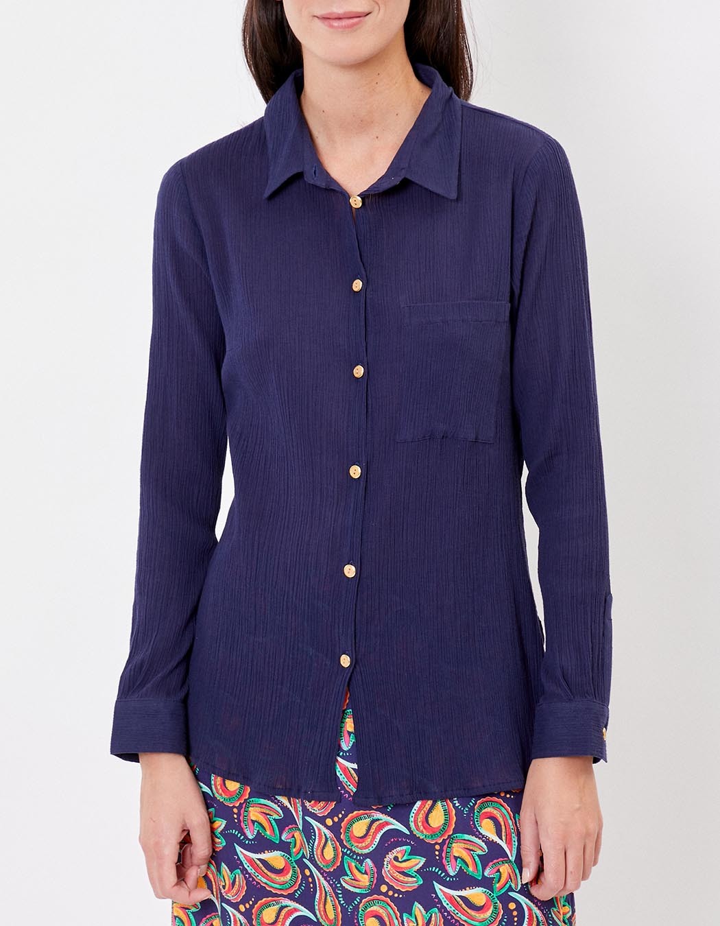 Straight organic cotton shirt femme La Fiancée