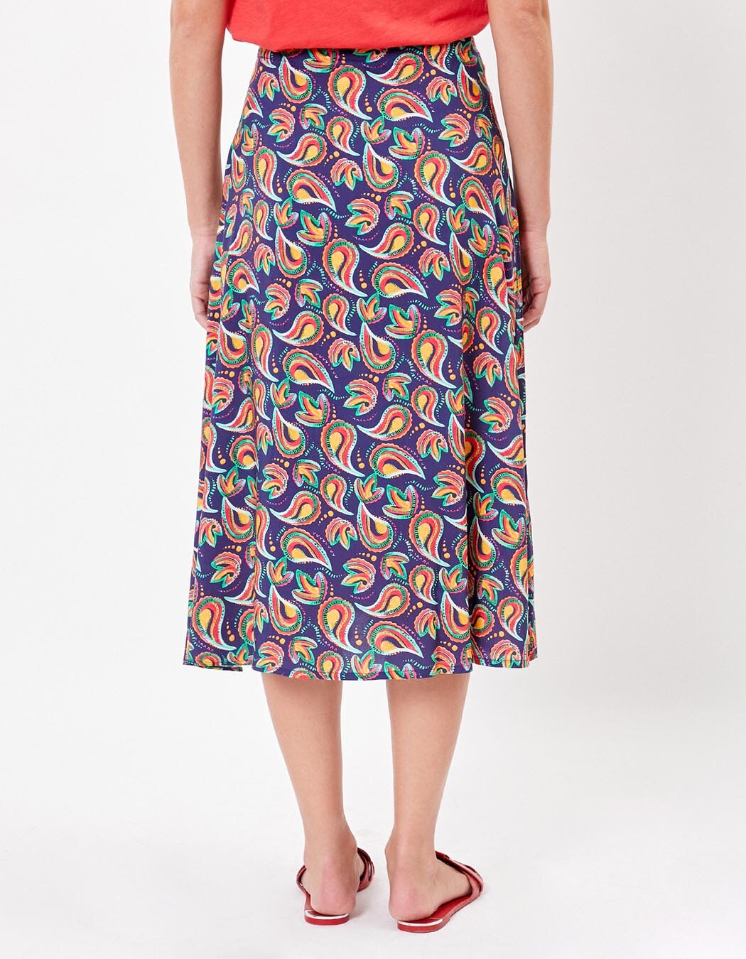 Fluid flared midi skirt femme La Fianc&eacute;e