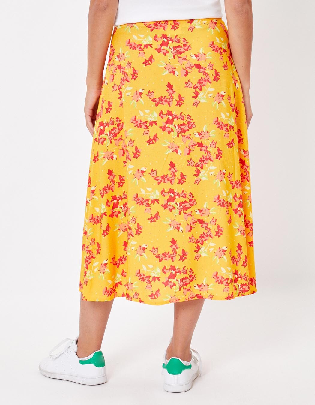 Fluid flared midi skirt femme La Fianc&eacute;e