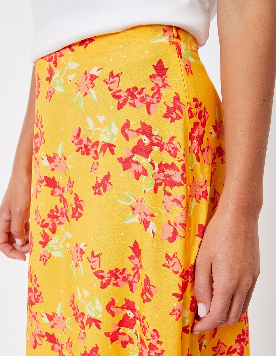 Fluid flared midi skirt femme La Fianc&eacute;e