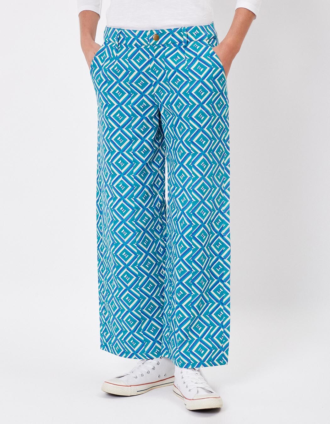 Flared 7/8 cotton pants femme La Fiancée