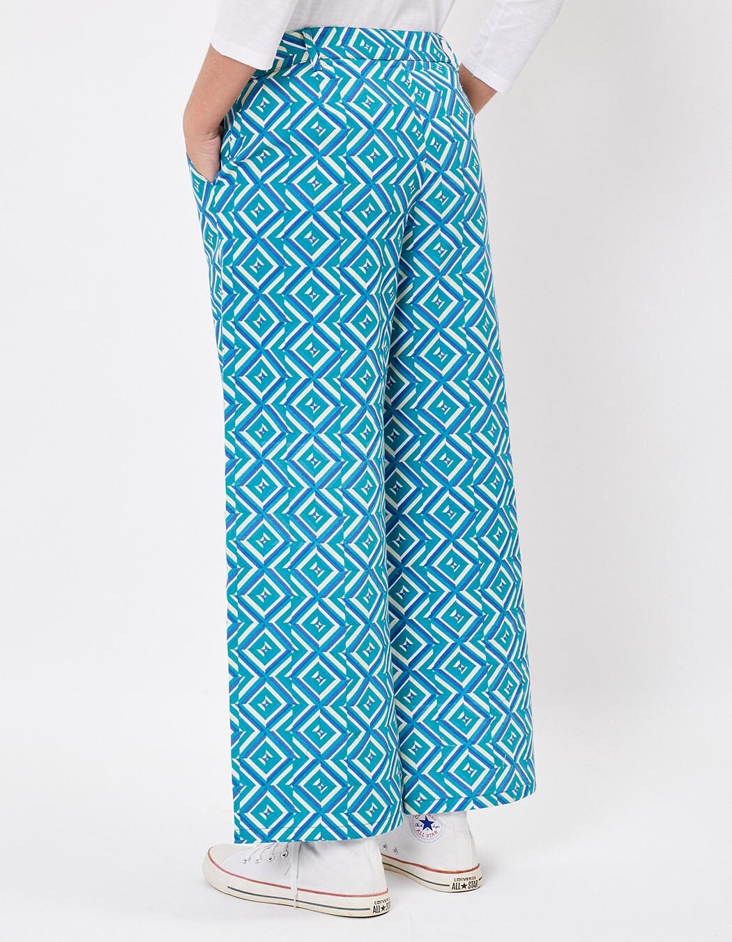 Flared 7/8 cotton pants femme La Fiancée