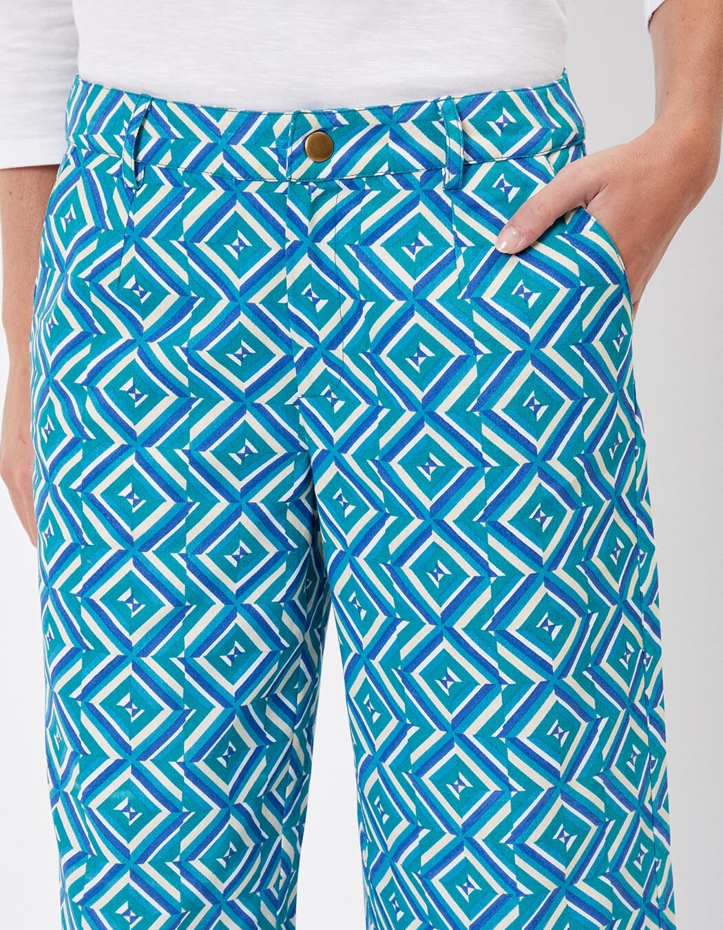 Flared 7/8 cotton pants femme La Fiancée