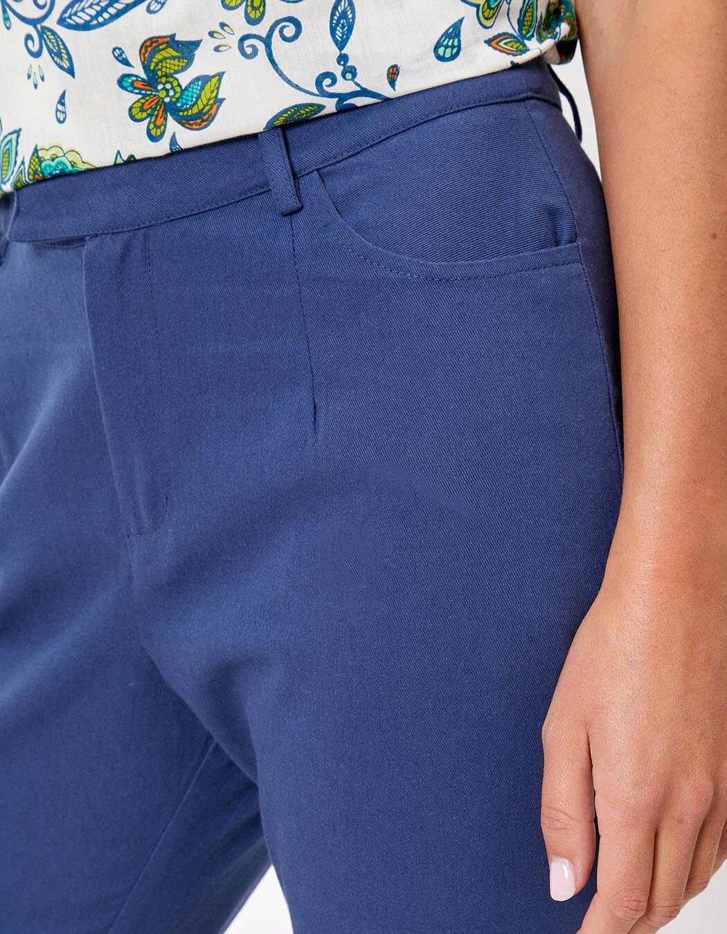 Cigarette-style cotton pants femme La Fianc&eacute;e