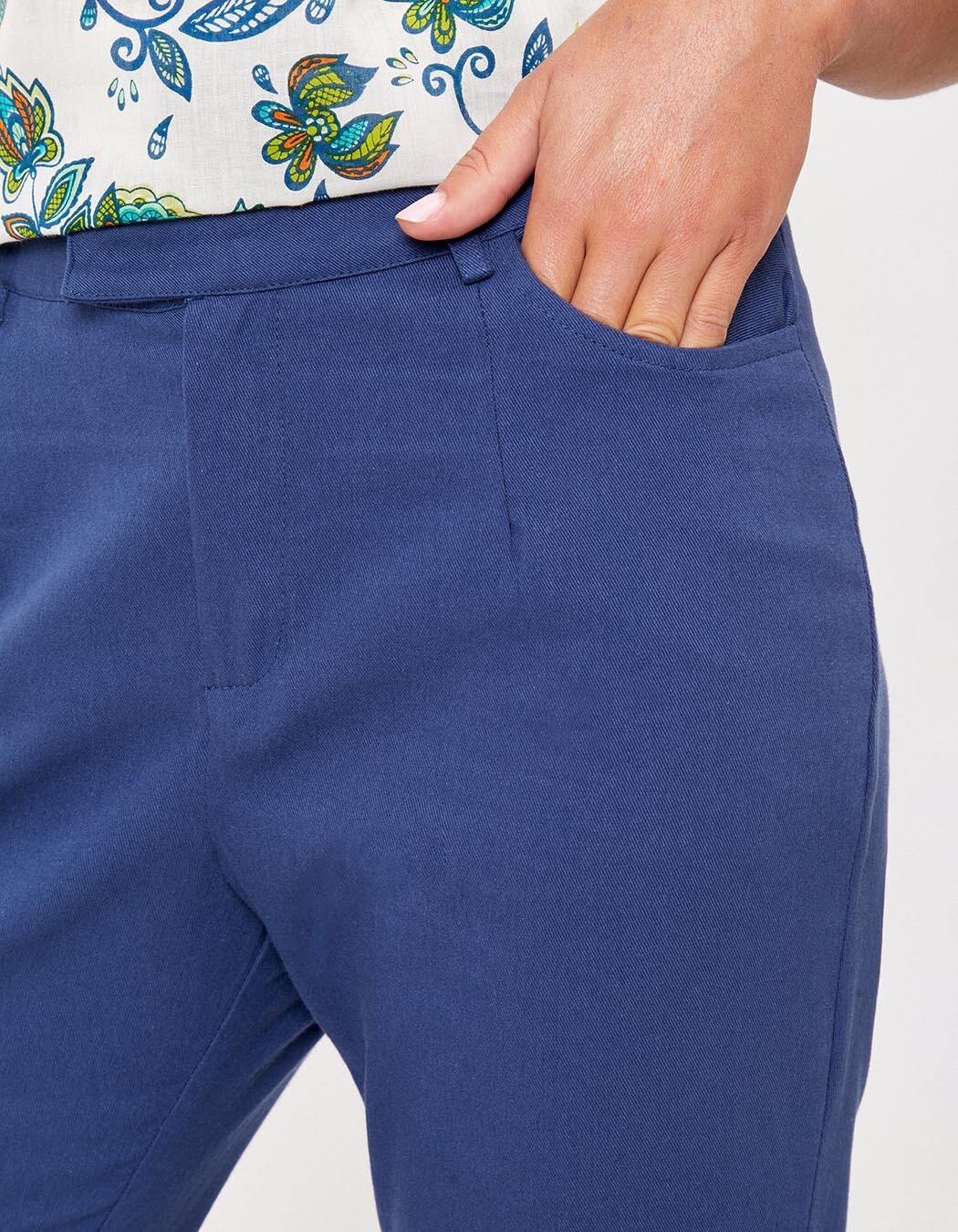 Cigarette-style cotton pants femme La Fianc&eacute;e