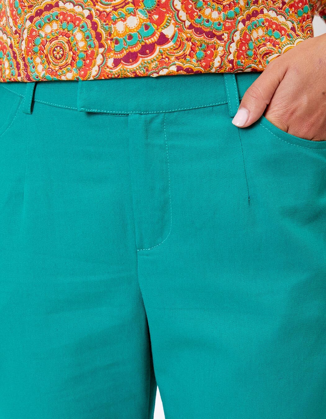 Cigarette-style cotton pants femme La Fianc&eacute;e
