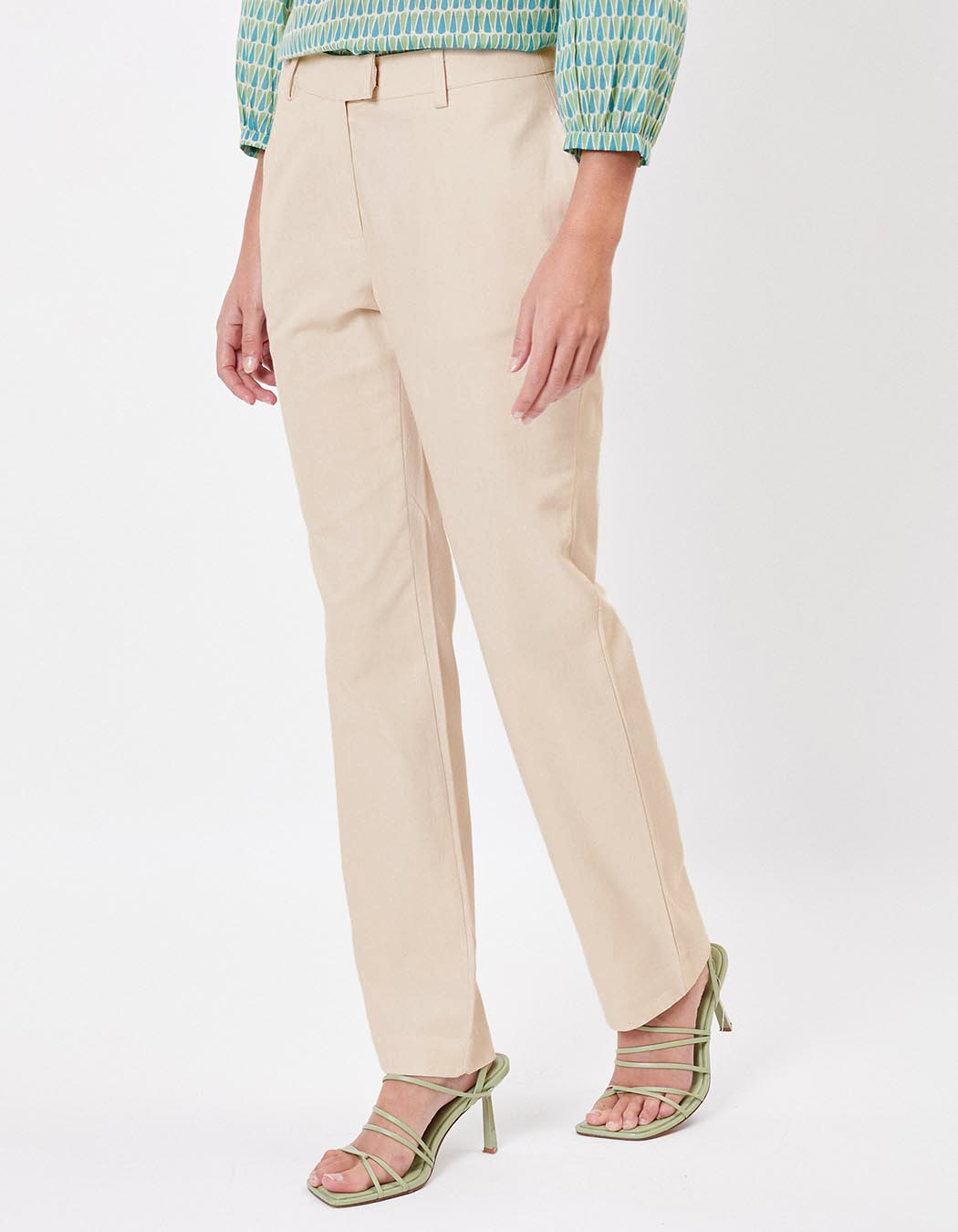 Cigarette-style cotton pants femme La Fianc&eacute;e