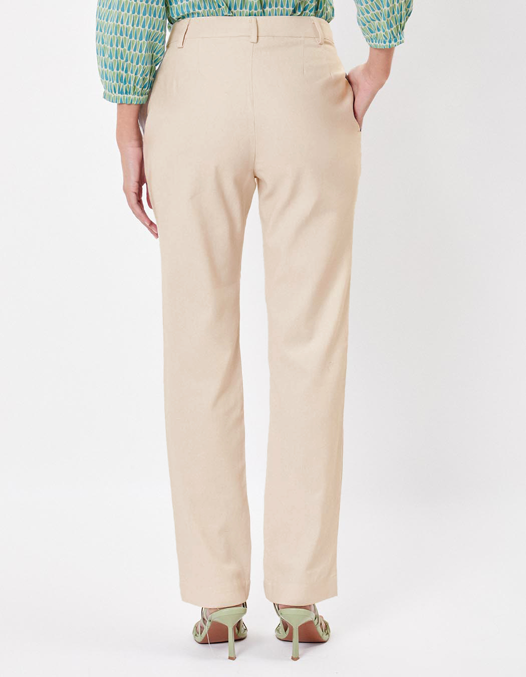 Cigarette-style cotton pants femme La Fianc&eacute;e