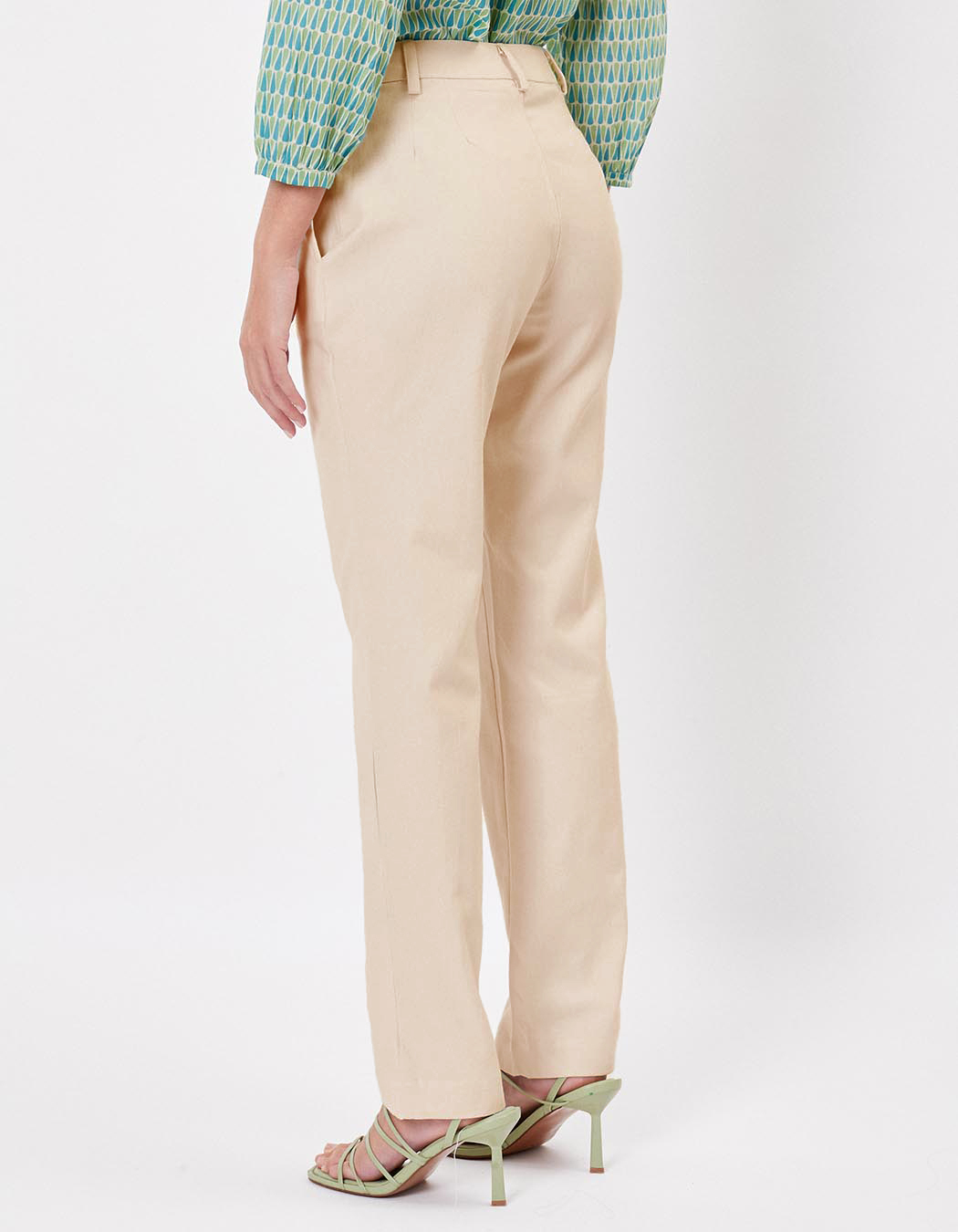 Cigarette-style cotton pants femme La Fianc&eacute;e