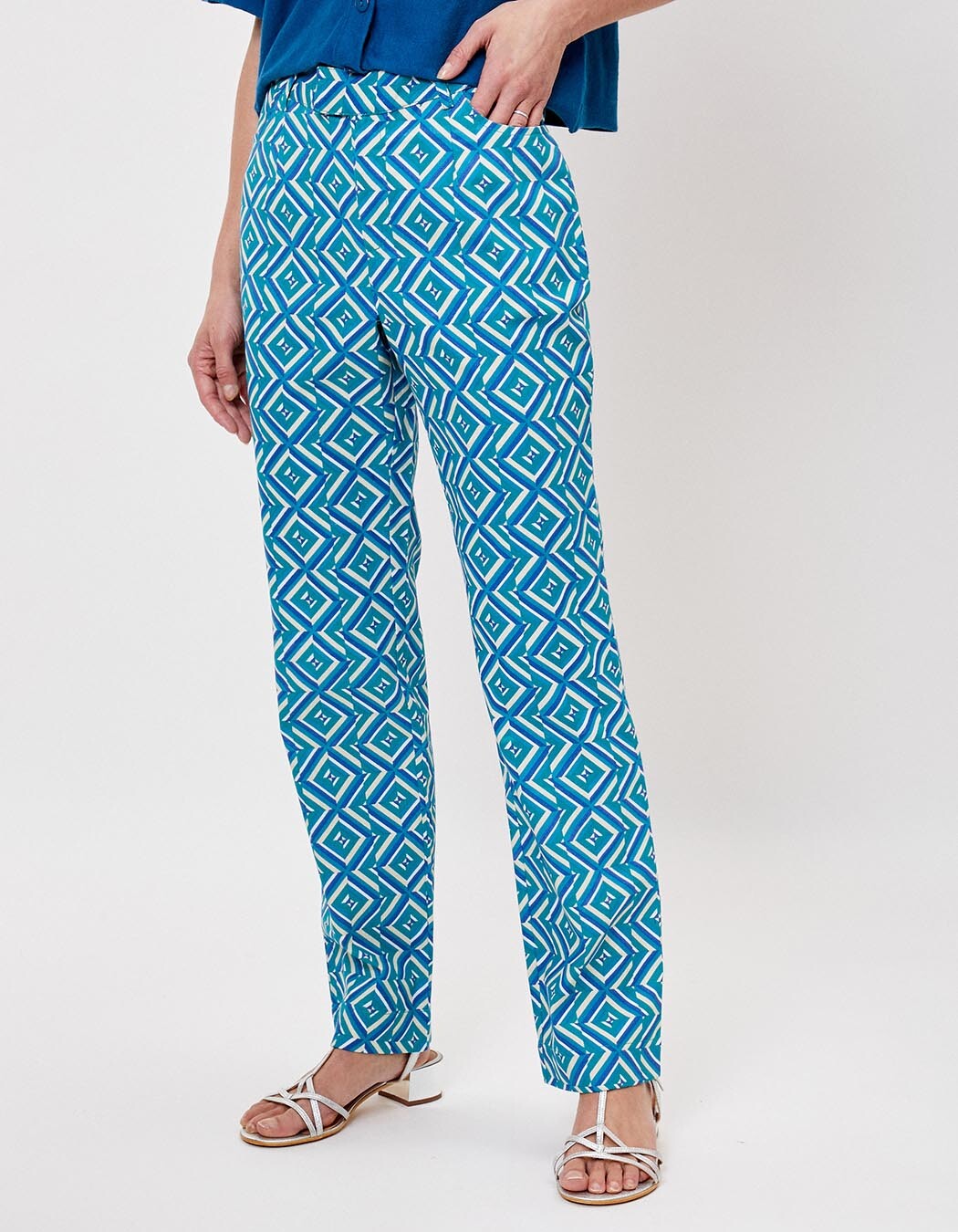 Cigarette-style cotton pants femme La Fiancée