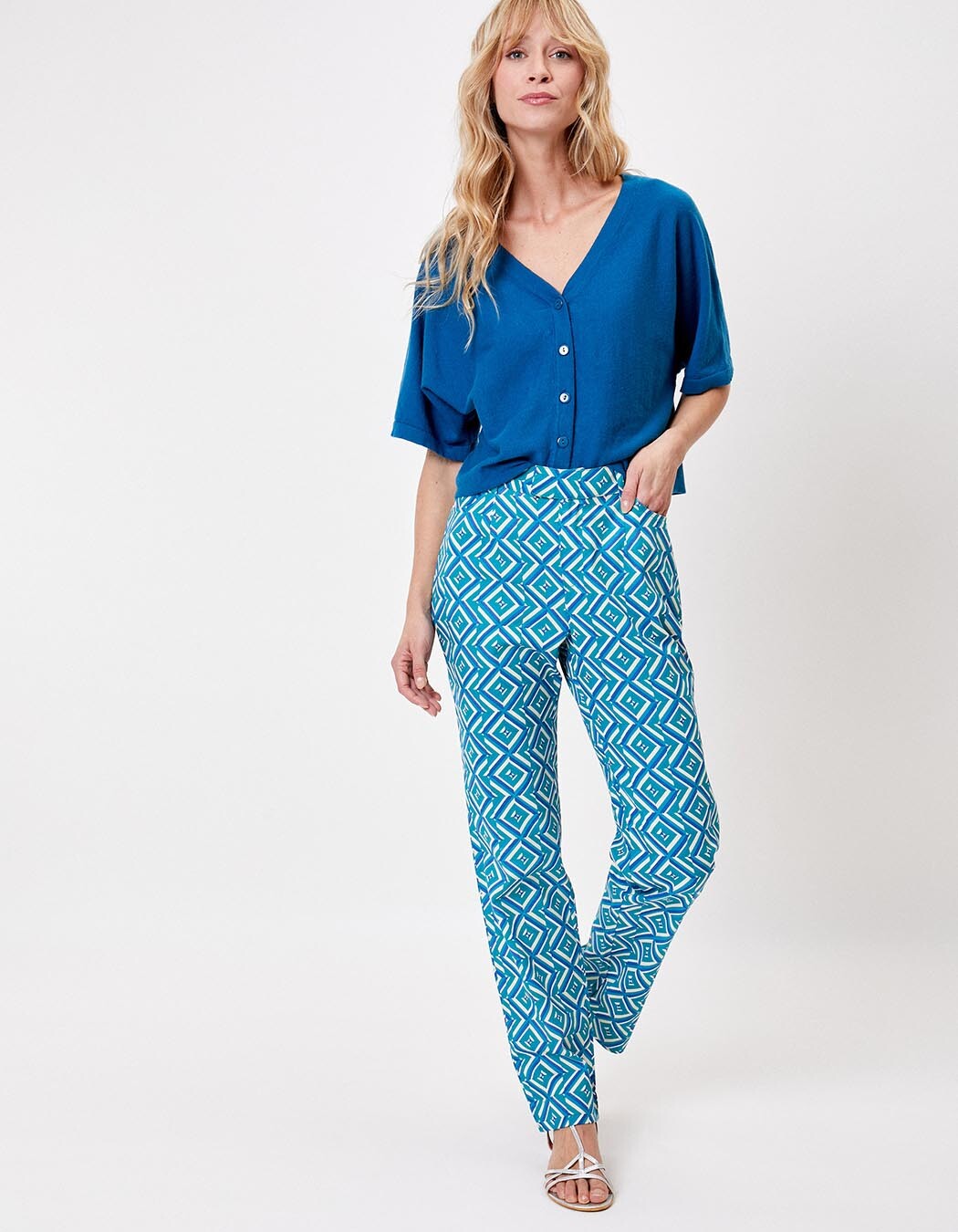 Cigarette-style cotton pants femme La Fiancée