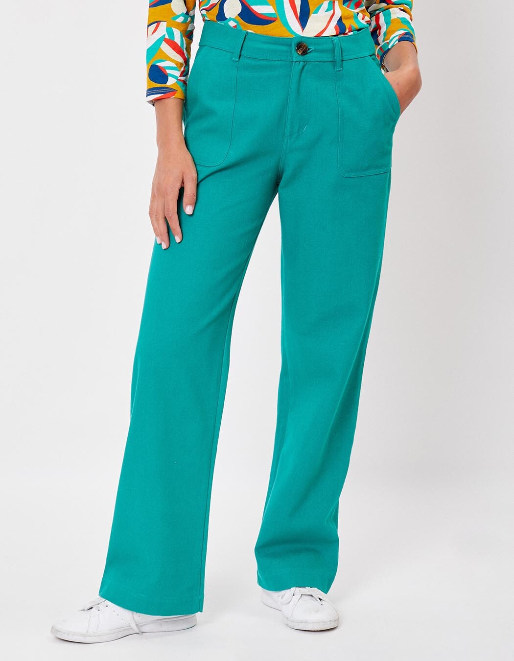 Straight thick cotton pants femme La Fiancée