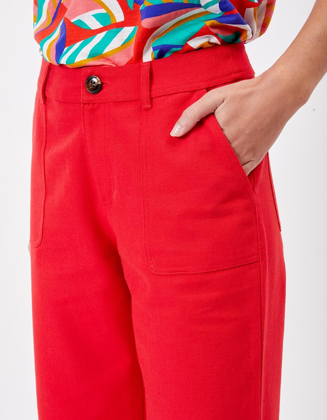 Straight thick cotton pants femme La Fianc&eacute;e