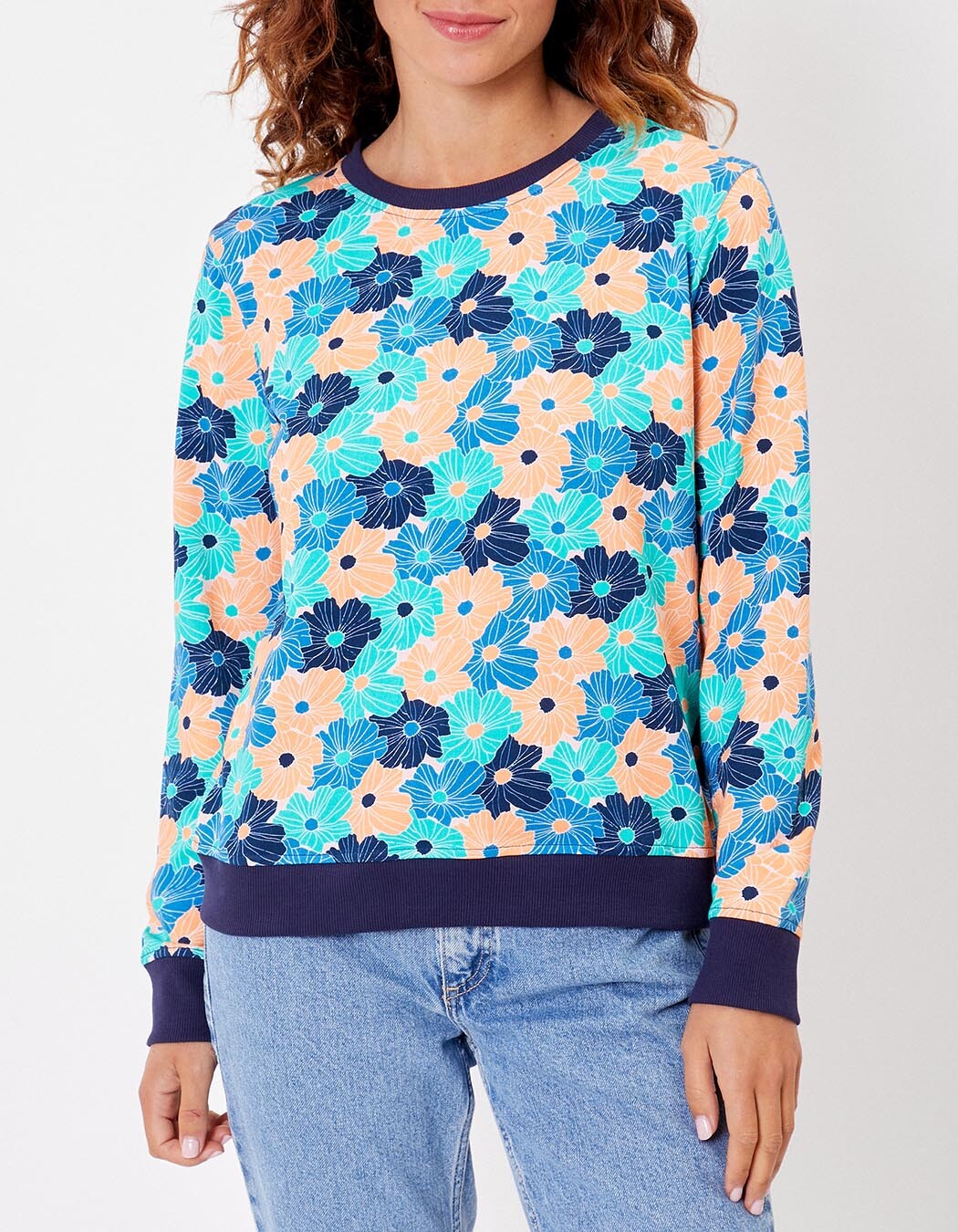 Printed organic cotton sweatshirt femme La Fiancée