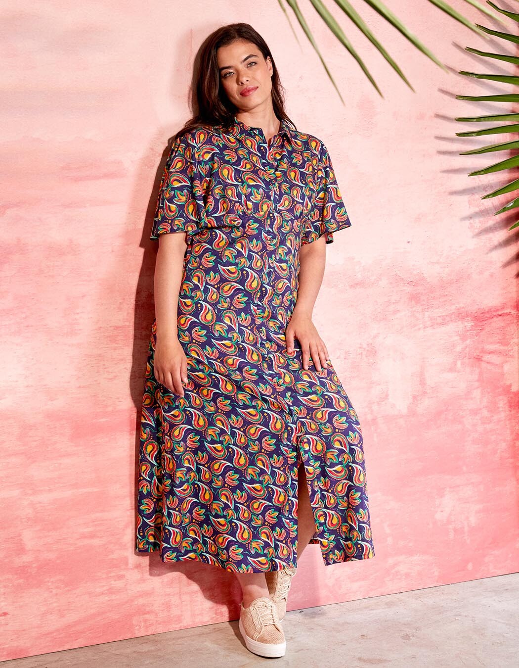 Long fluid shirt dress femme La Fiancée