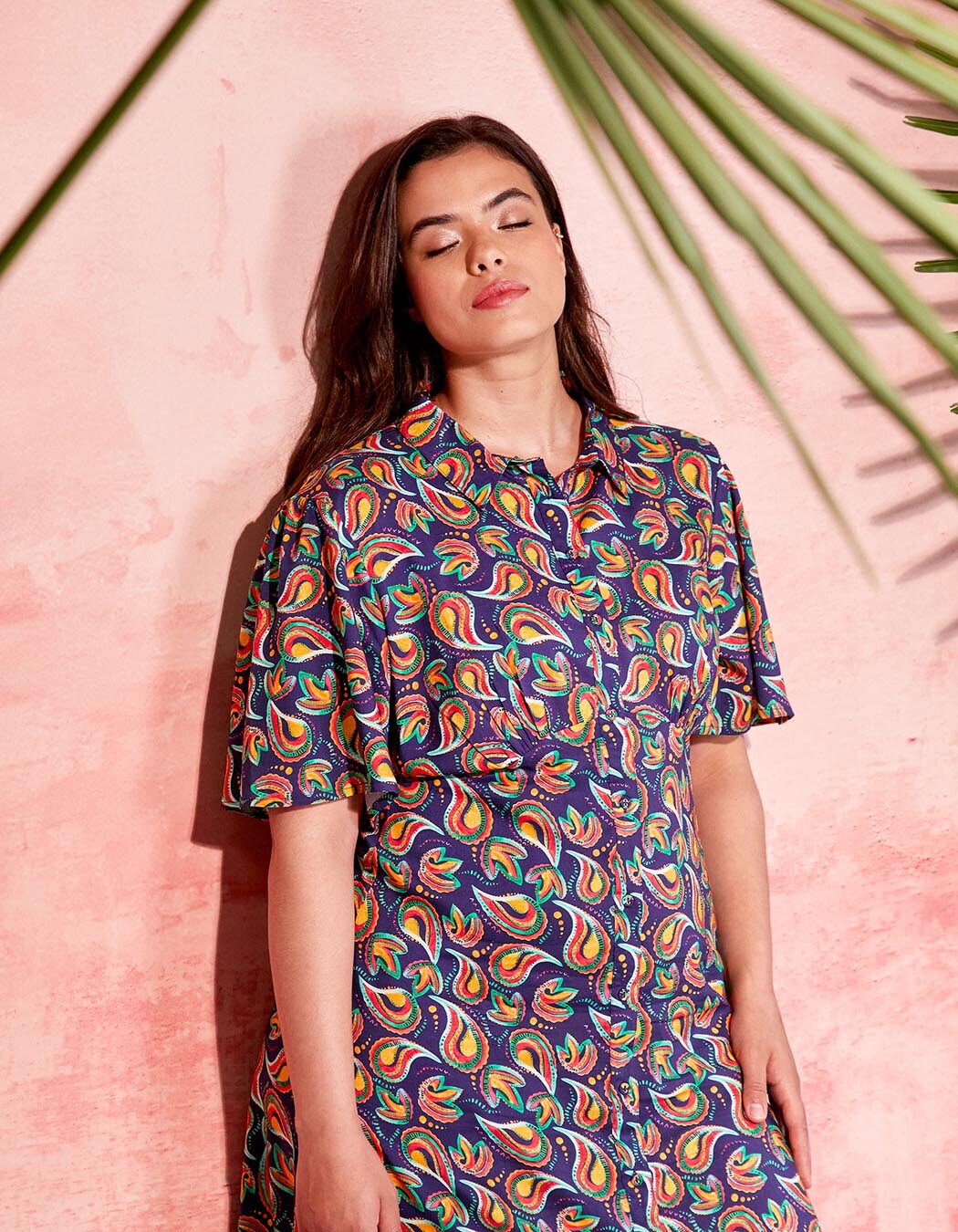 Long fluid shirt dress femme La Fiancée