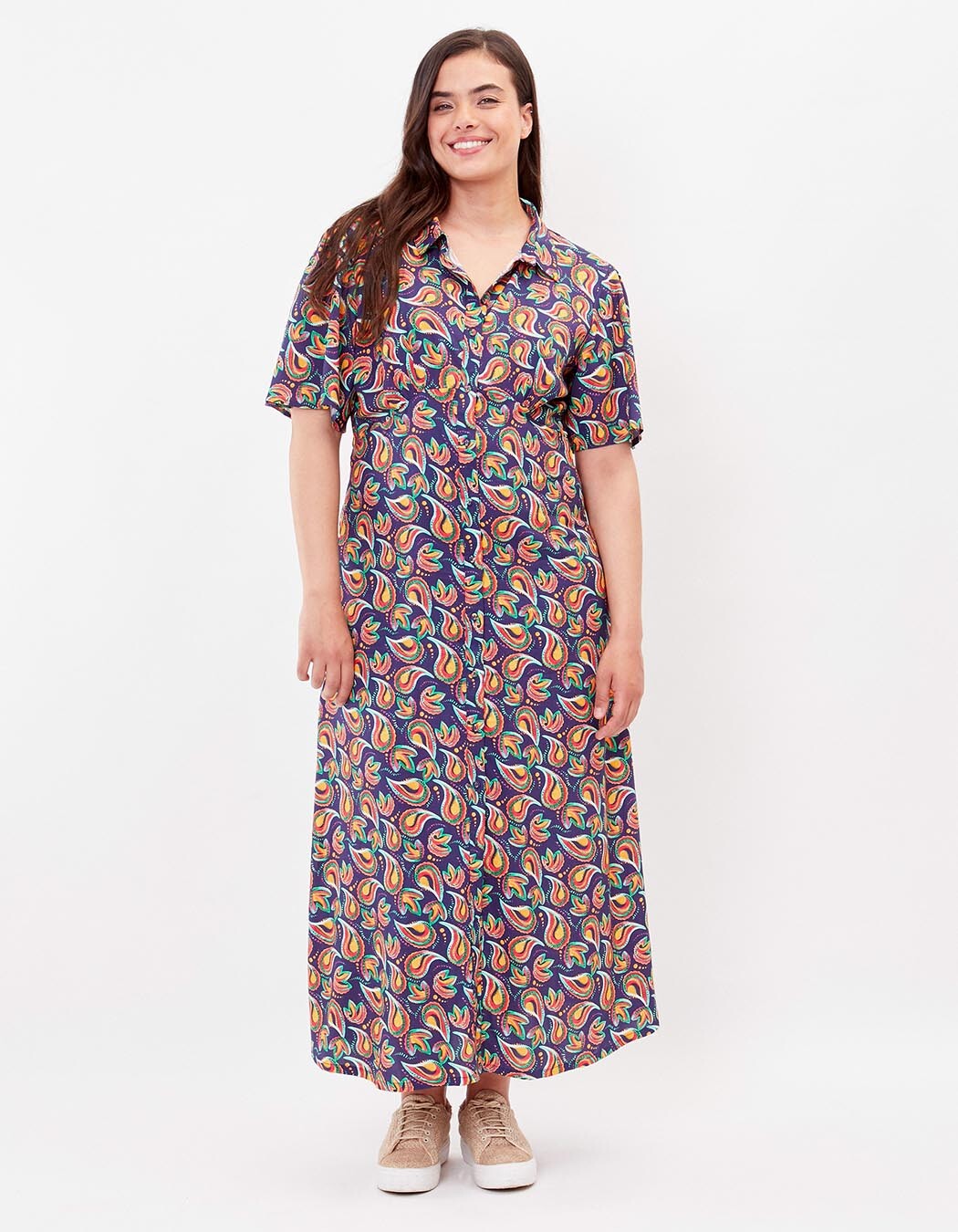 Long fluid shirt dress femme La Fiancée