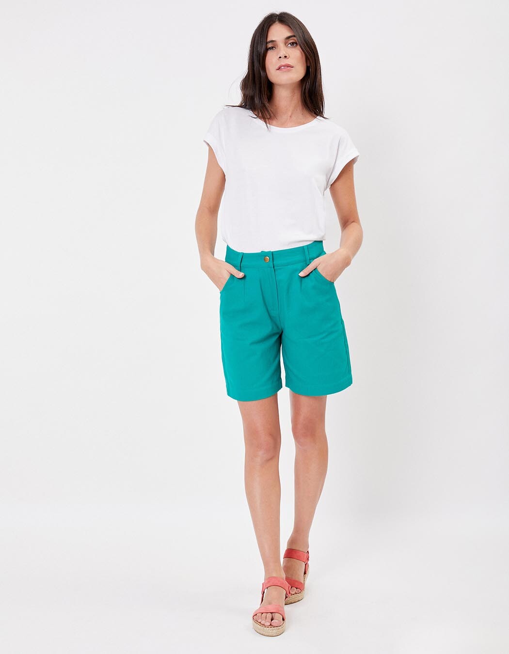 Cotton bermuda shorts femme La Fiancée