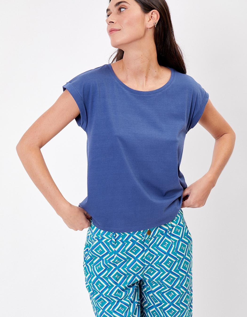 Organic cotton lace t-shirt femme La Fiancée