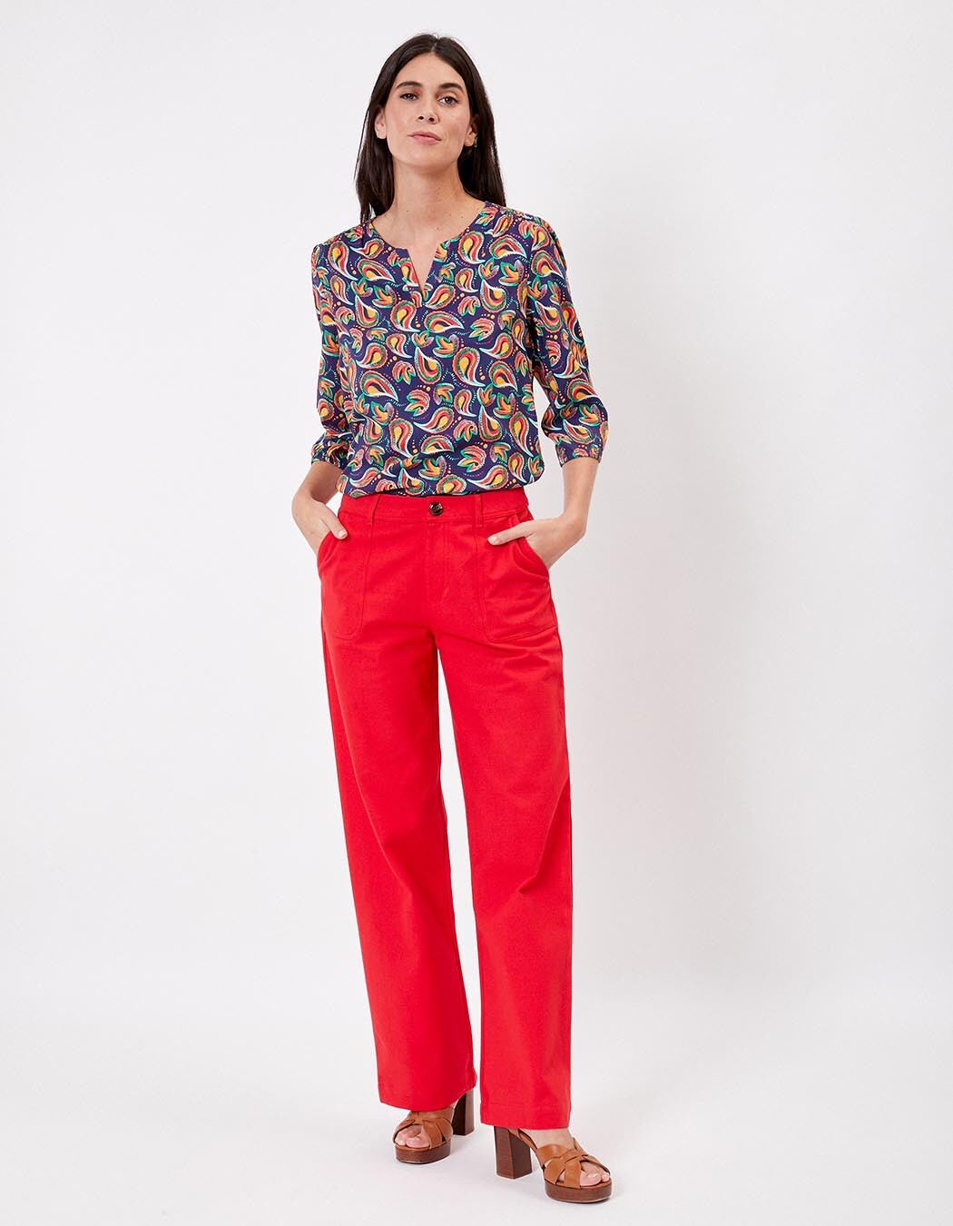 Fluid 3/4-sleeve top femme La Fianc&eacute;e