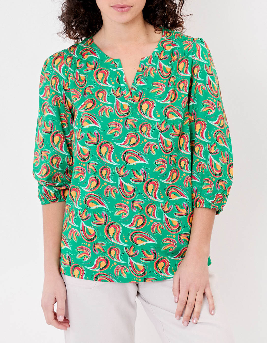 Fluid 3/4-sleeve top femme La Fianc&eacute;e