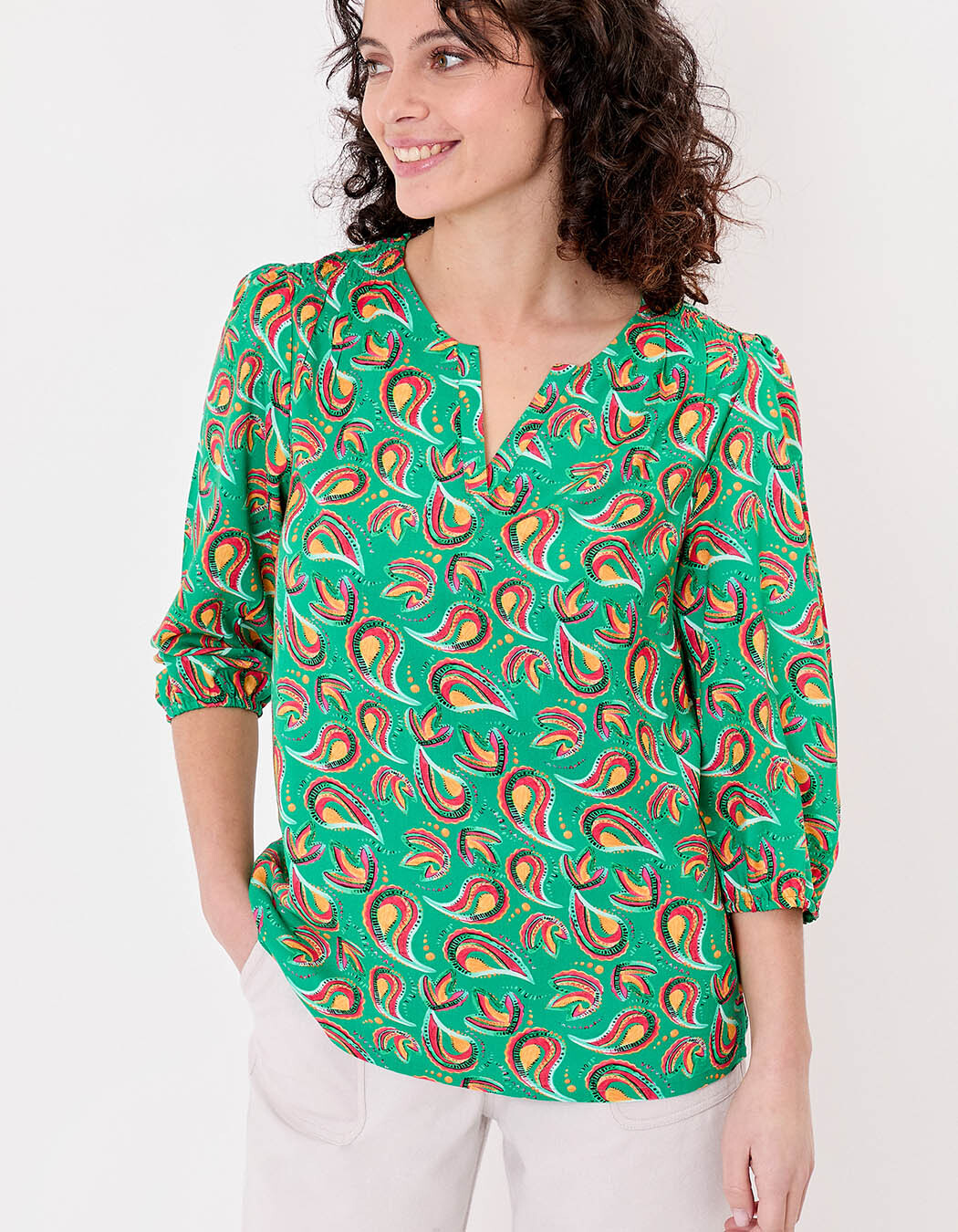Fluid 3/4-sleeve top femme La Fianc&eacute;e