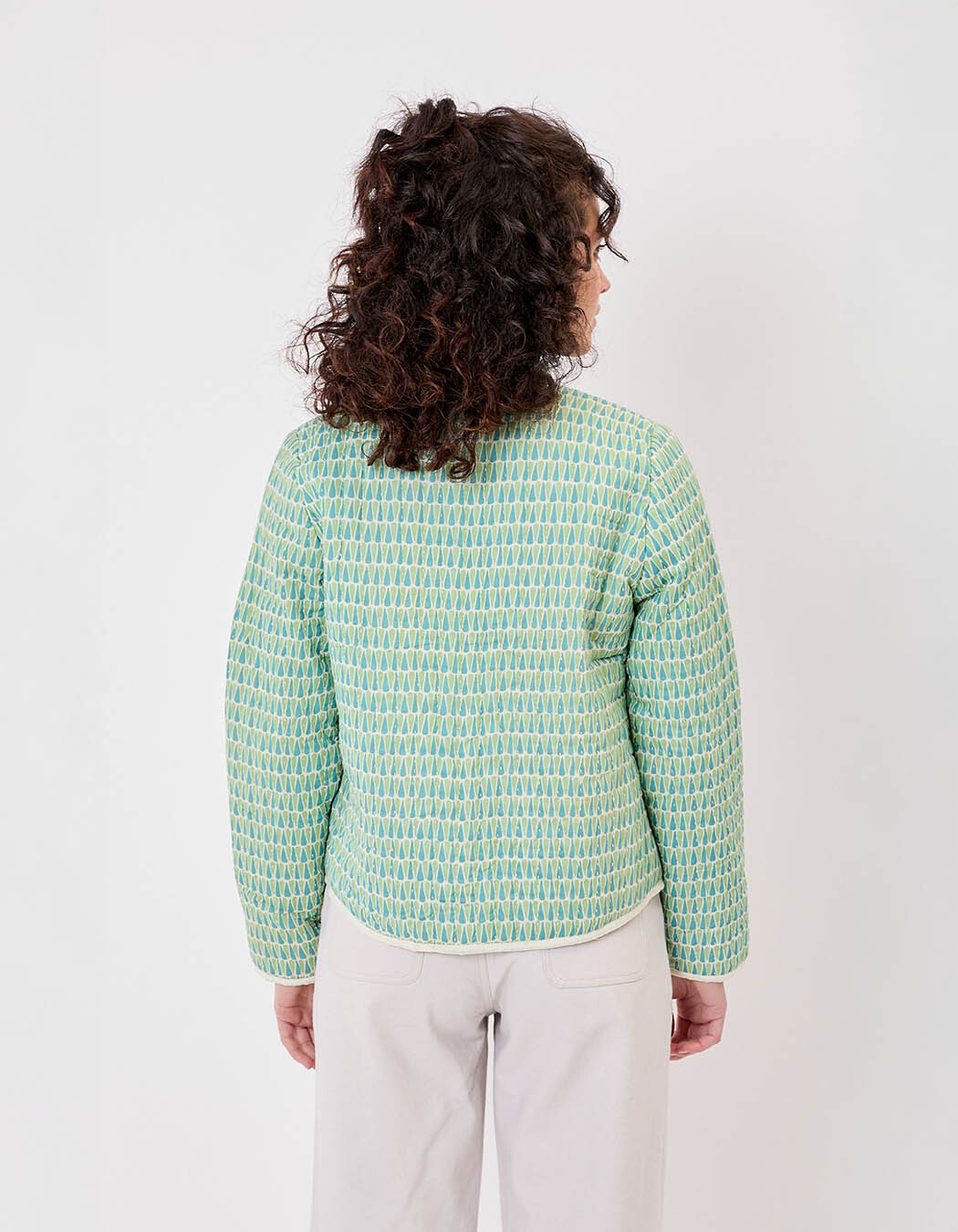Lined quilted organic cotton jacket femme La Fiancée
