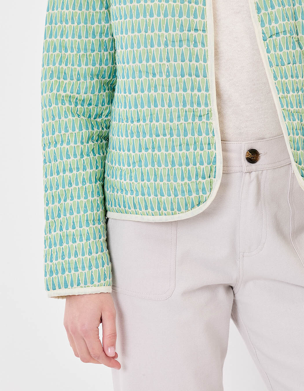 Lined quilted organic cotton jacket femme La Fiancée