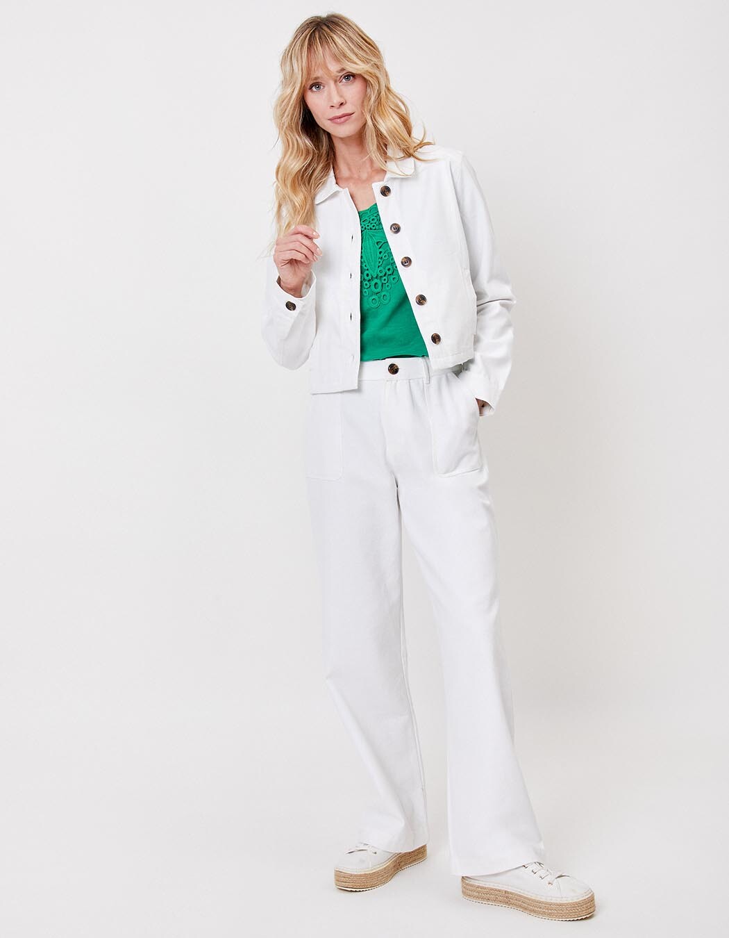 Short organic cotton jacket femme La Fiancée