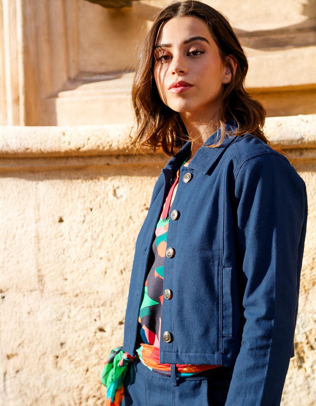 Short organic cotton jacket femme La Fiancée
