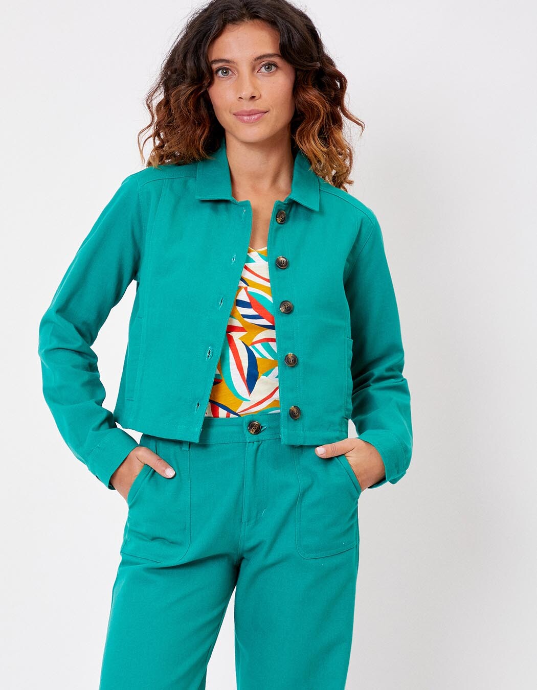 Short organic cotton jacket femme La Fiancée