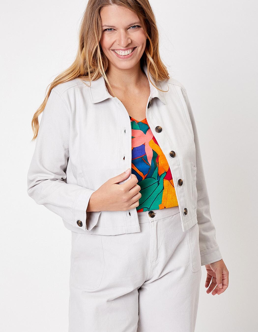 Short organic cotton jacket femme La Fiancée