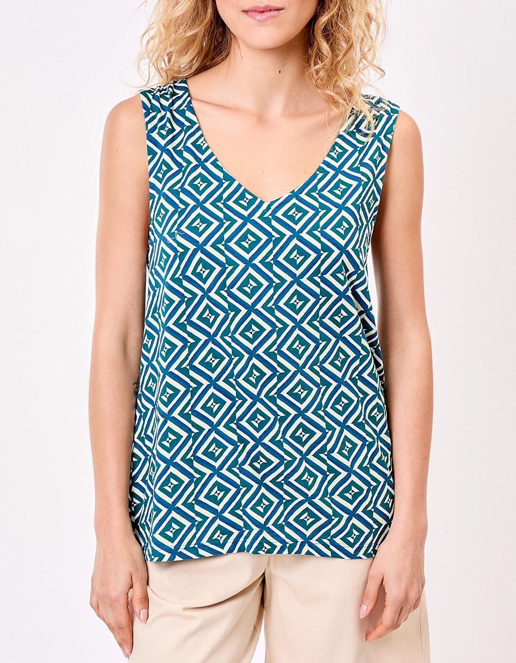 Organic cotton slub tank top femme La Fiancée