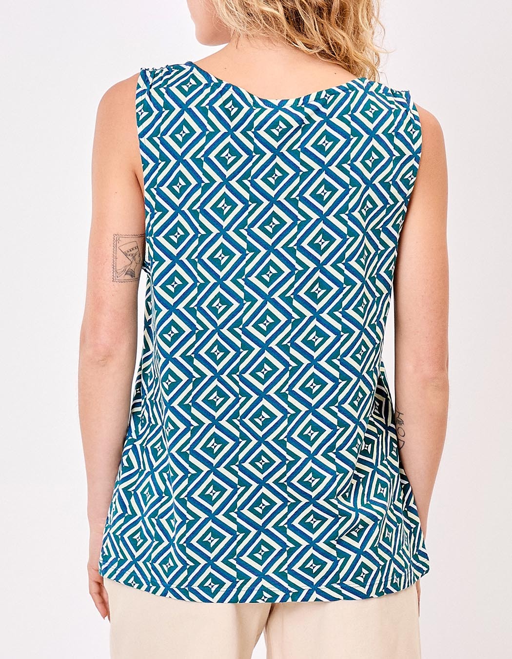 Organic cotton slub tank top femme La Fiancée