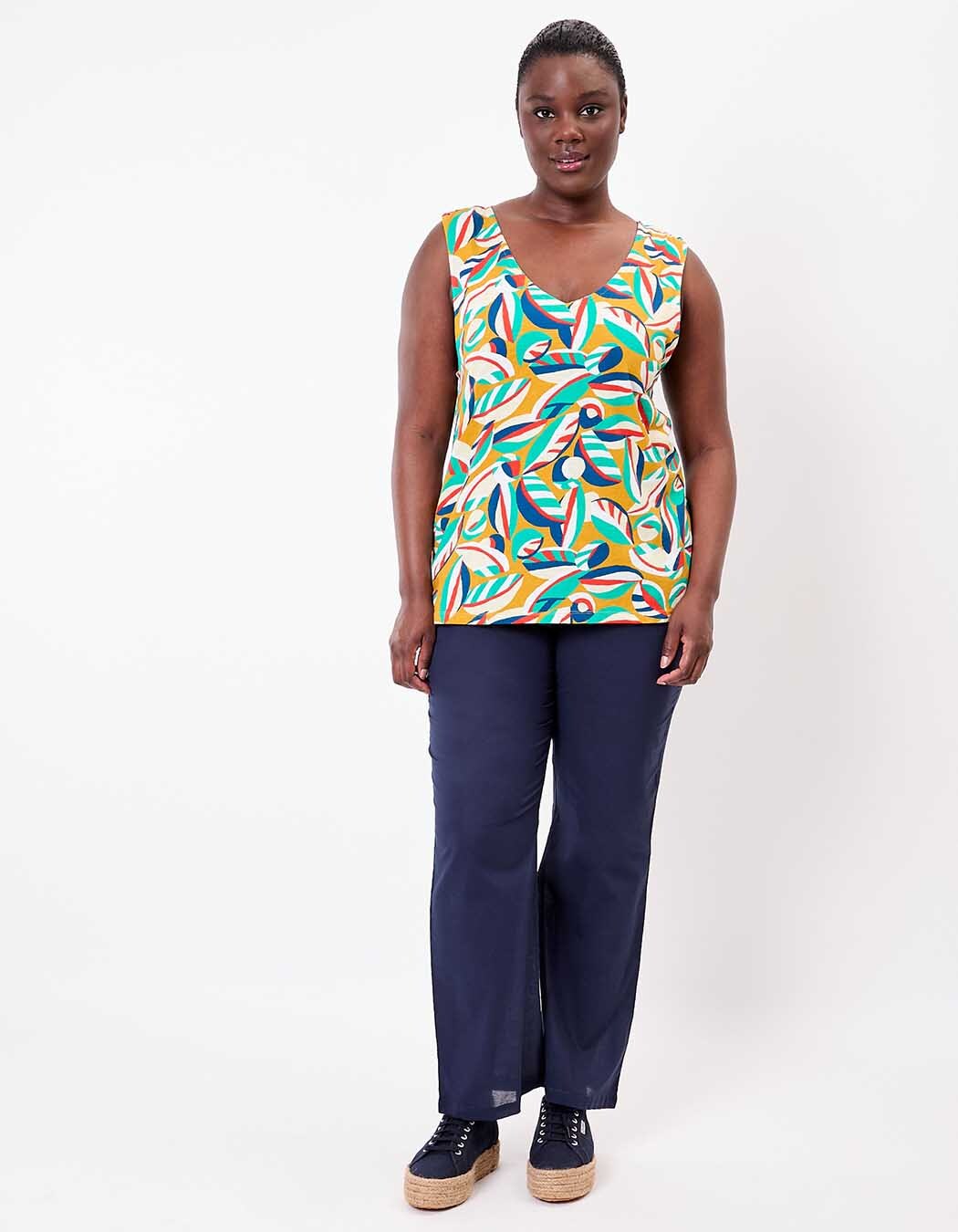 Organic cotton slub tank top femme La Fiancée
