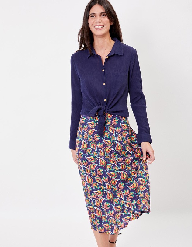 Straight organic cotton shirt femme La Fianc&eacute;e