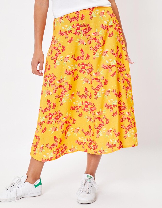 Fluid flared midi skirt femme La Fianc&eacute;e