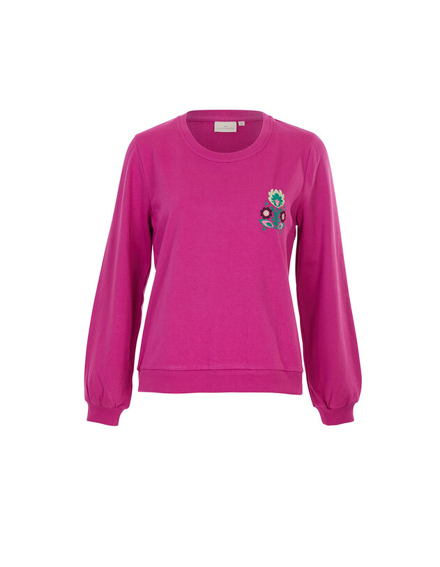 Embroidered organic cotton sweatshirt femme La Fianc&eacute;e