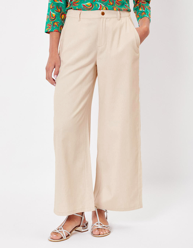 Flared 7/8 cotton pants femme La Fianc&eacute;e
