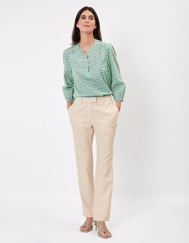 Cigarette-style cotton pants femme La Fianc&eacute;e
