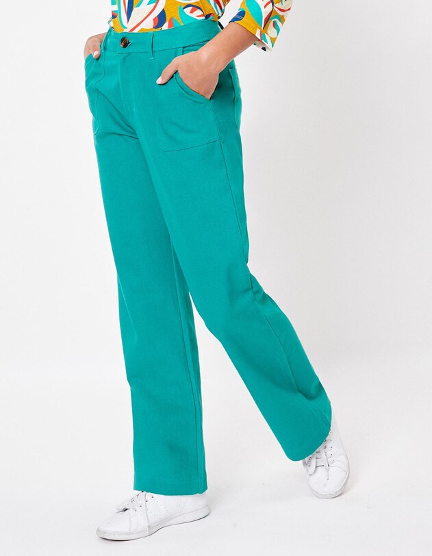 Straight thick cotton pants femme La Fianc&eacute;e