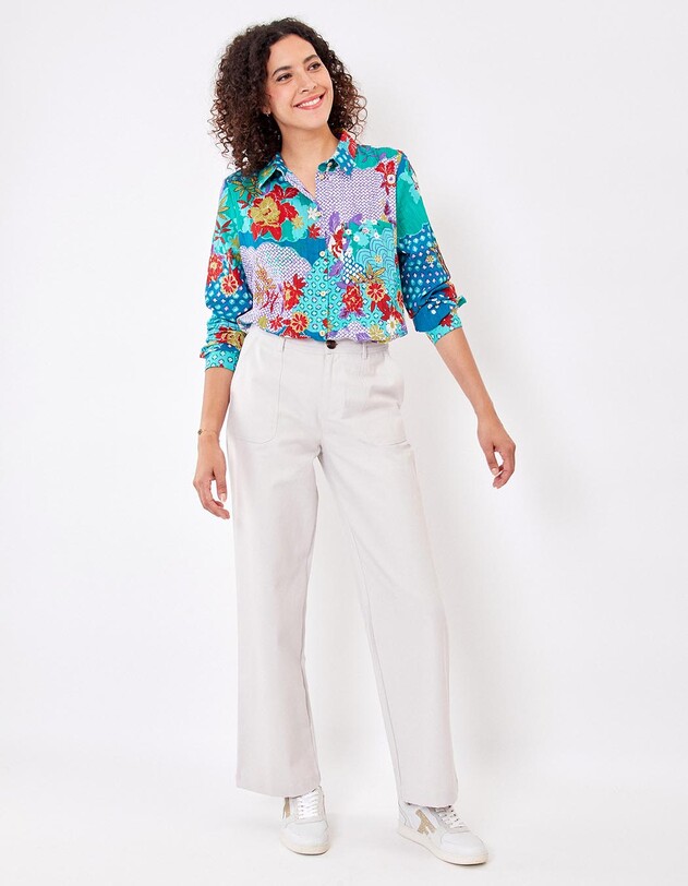 Straight thick cotton pants femme La Fianc&eacute;e