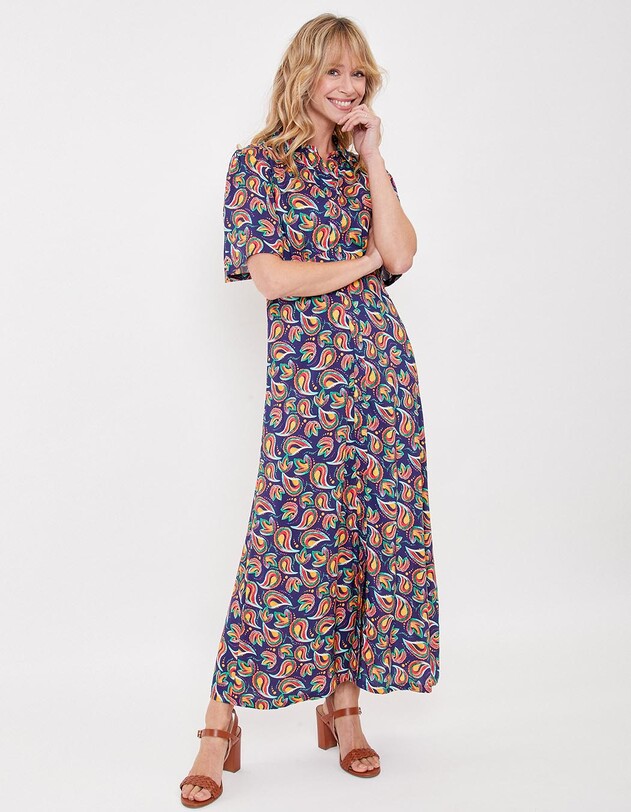 Long fluid shirt dress femme La Fiancée