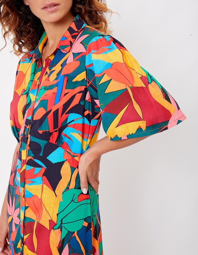 Long fluid shirt dress femme La Fianc&eacute;e